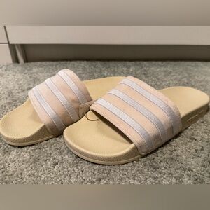 Adilette Women's Beige Slide Sandals - USW7